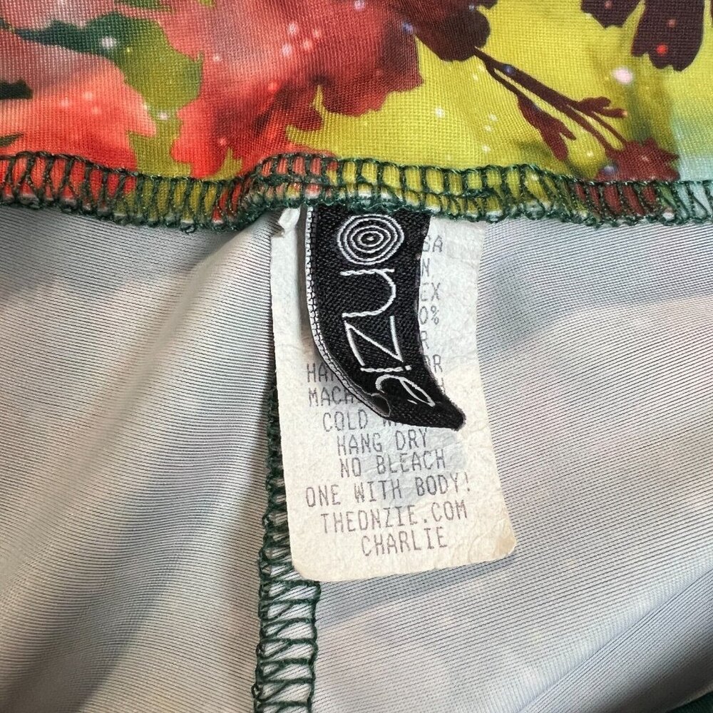 Onzie Leggings Womens Medium Large Charlie Colorful Floral Nature Galaxy Print - Picture 7 of 14